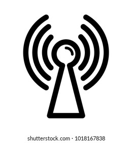 Tower signal icon flat design vector template