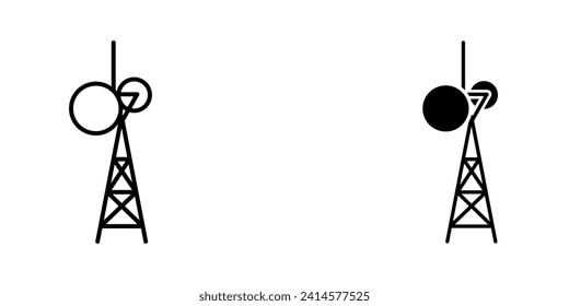 Tower signal icon vector illustration logo template for many purpose