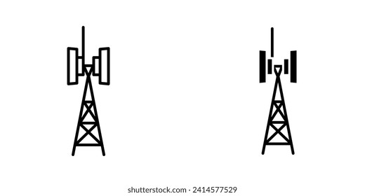 Icono de señal de torre plantilla de logotipo de ilustración vectorial para muchos fines