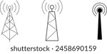 tower signal icon vector template eps 10.