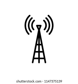 tower signal icon vector template editable stroke