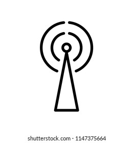 tower signal icon vector template editable stroke