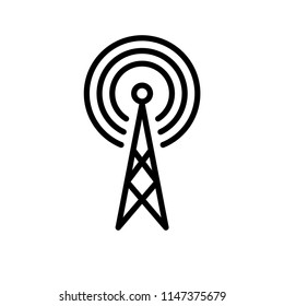 tower signal icon vector template editable stroke