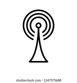 tower signal icon vector template editable stroke