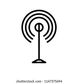 tower signal icon vector template editable stroke