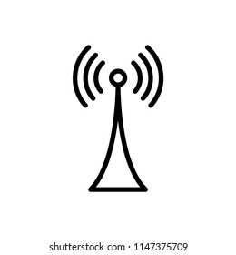 tower signal icon vector template editable stroke