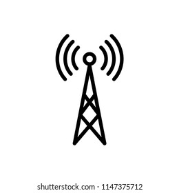 tower signal icon vector template editable stroke