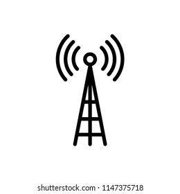 tower signal icon vector template editable stroke