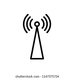 tower signal icon vector template editable stroke