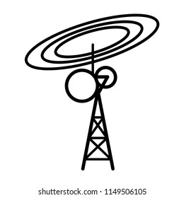 tower signal icon vector template editable stroke 