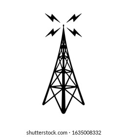 tower signal icon vector template 