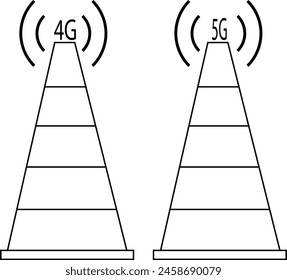tower signal icon vector template eps 10.