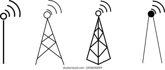 tower signal icon vector template eps 10.