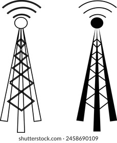 tower signal icon vector template eps 10.