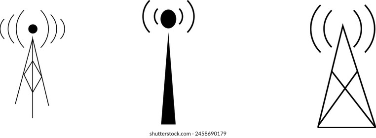 tower signal icon vector template eps 10.