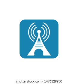 tower signal logo icon vector illustration design