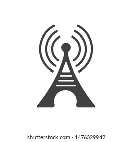 tower signal logo icon vector illustration design