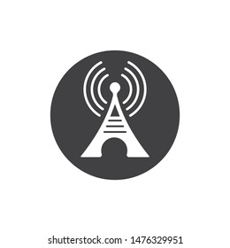 tower signal logo icon vector illustration design