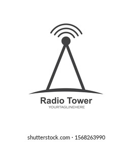 tower signal logo icon vector illustration design