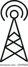tower signal vector design icon illustration