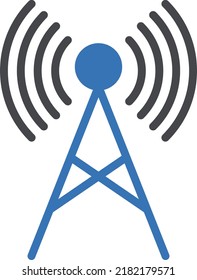 Señal de torre Ilustración vectorial sobre un fondo transparente.Símbolos de calidad superior.Icono vector glifos para el concepto y diseño gráfico.