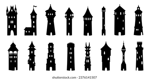 tower silhouettes on the white background volume 1