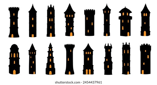 tower silhouettes on the white background volume 2