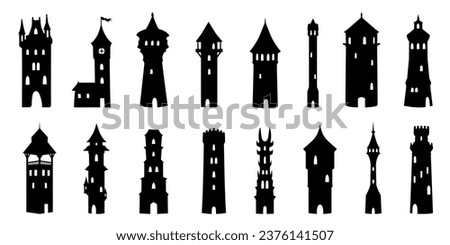 tower silhouettes on the white background volume 1