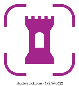 Tower simple icon. Flat desing