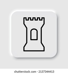 Icono de torre simple. Diseño plano. Diseño de neutralismo.ai