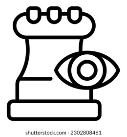 Tower staff icon outline vector. Training office. Course seminar