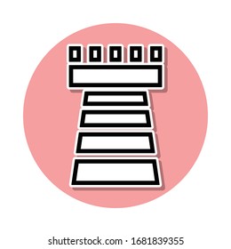 tower sticker icon. Simple thin line, outline vector of web icons for ui and ux, website or mobile application