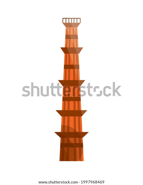 Tower Structure Antique Isolated Design Stock Vector (Royalty Free ...