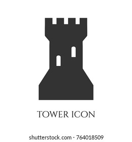tower symbol icon isolated on white background