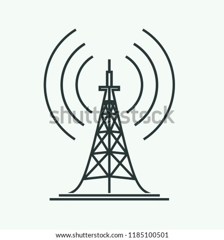 tower transmitter icon illustration