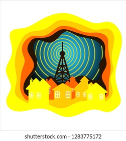 tower transmitter icon vector