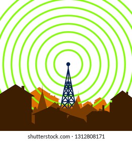 tower transmitter icon vector