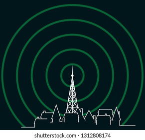 tower transmitter icon vector
