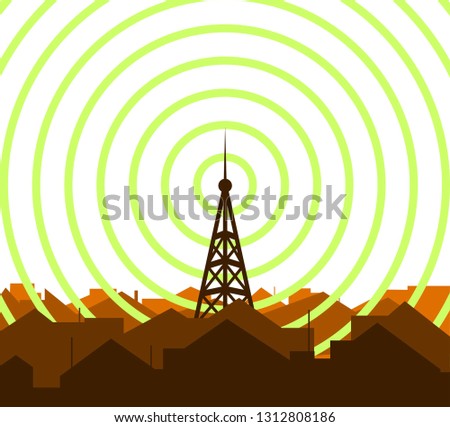 tower transmitter icon vector