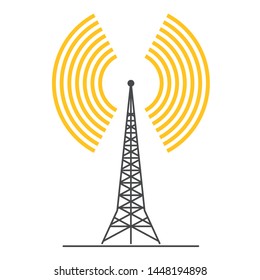 tower transmitter icon. vector illustration