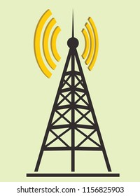 tower transmitter silhouette