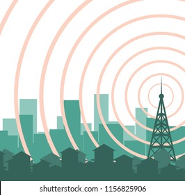 tower transmitter silhouette