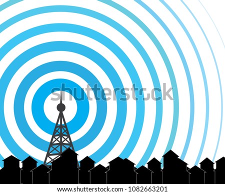 tower transmitter silhouette