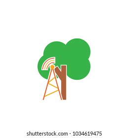 Tower Tree Logo Icon Design