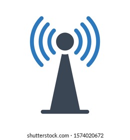 tower vector glyph color icon 