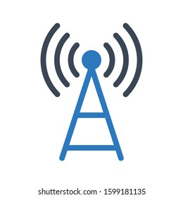 tower vector glyph color icon 