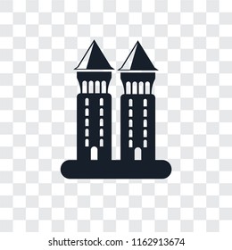 Tower vector icon isolated on transparent background, Tower logo concept