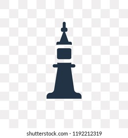 Tower vector icon isolated on transparent background, Tower transparency concept can be used web and mobile