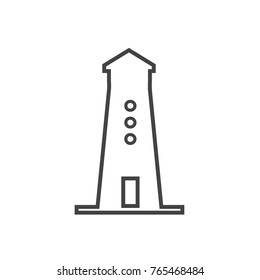 Tower vector icon isolated on white background
