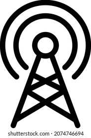 tower Vector illustration on a transparent background. Premium quality symbols. Stroke vector icon for concept and graphic design.
